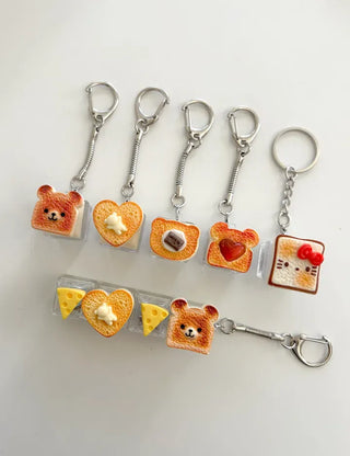 Toast Keycap Keyring Keyholder Clicker LED