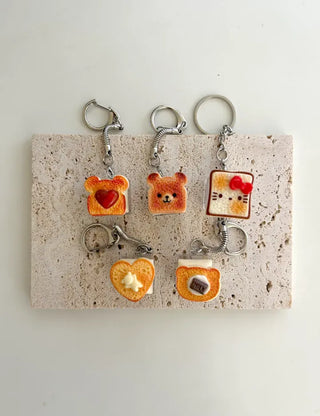 Toast Keycap Keyring Keyholder Clicker LED