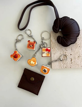 Toast Keycap Keyring Keyholder Clicker LED