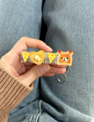 Toast Keycap Keyring Keyholder Clicker LED