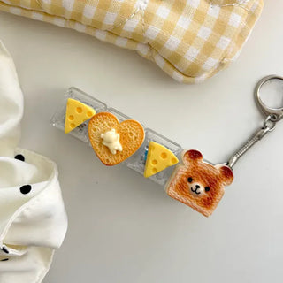 Toast Keycap Keyring Keyholder Clicker LED