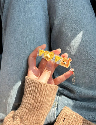 Toast Keycap Keyring Keyholder Clicker LED
