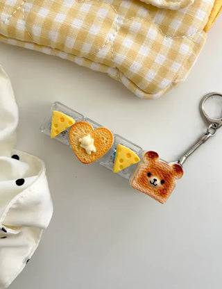 Toast Keycap Keyring Keyholder Clicker LED