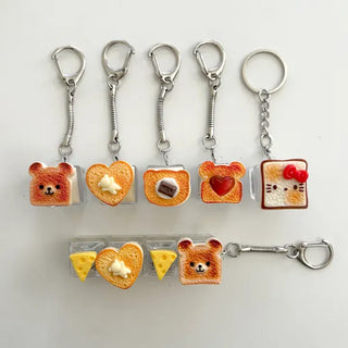 Toast Keycap Keyring Keyholder Clicker LED