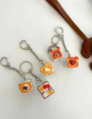 Toast Keycap Keyring Keyholder Clicker LED