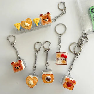 Toast Keycap Keyring Keyholder Clicker LED