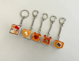 Toast Keycap Keyring Keyholder Clicker LED