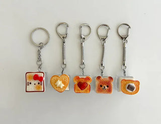 Toast Keycap Keyring Keyholder Clicker LED
