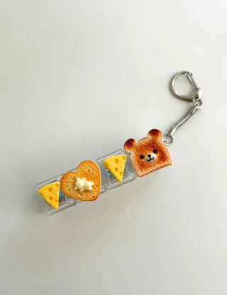 Toast Keycap Keyring Keyholder Clicker LED