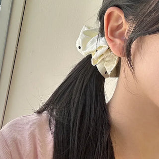 Dot crinkle hair tie scrunchie