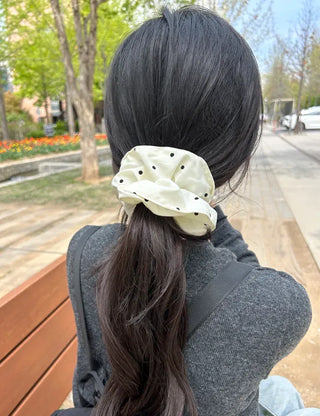 Dot crinkle hair tie scrunchie