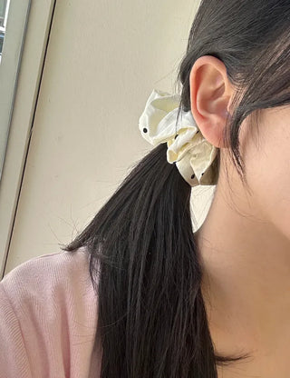 Dot crinkle hair tie scrunchie