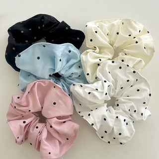 Dot crinkle hair tie scrunchie