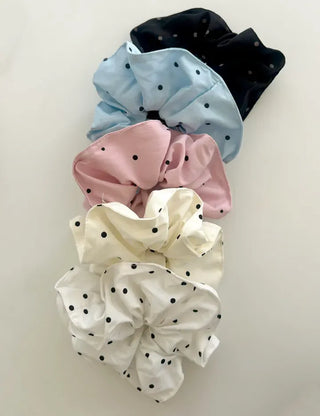 Dot crinkle hair tie scrunchie