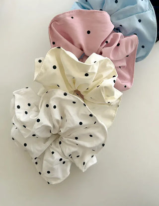 Dot crinkle hair tie scrunchie