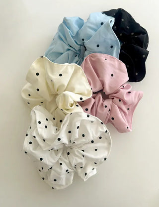 Dot crinkle hair tie scrunchie