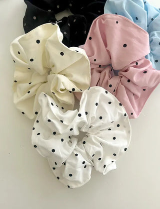 Dot crinkle hair tie scrunchie