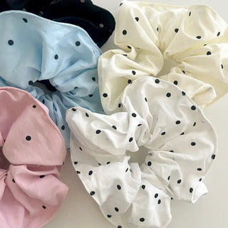 Dot crinkle hair tie scrunchie