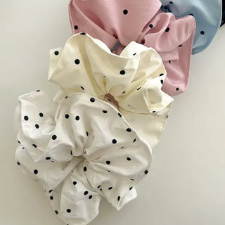 Dot crinkle hair tie scrunchie