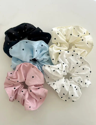 Dot crinkle hair tie scrunchie