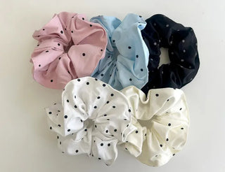 Dot crinkle hair tie scrunchie