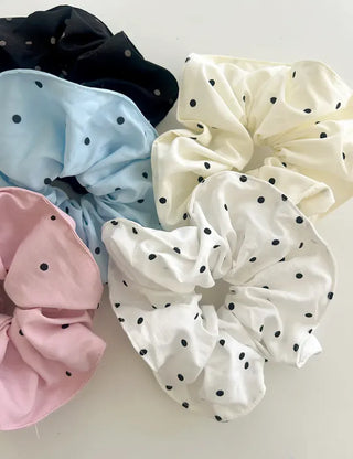 Dot crinkle hair tie scrunchie