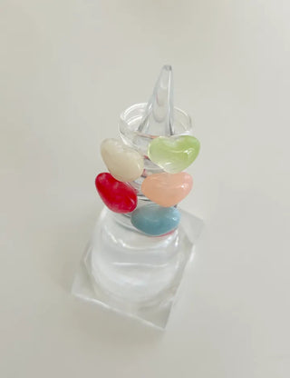 Heart Ring Balloon Transparent Acrylic Beach Look
