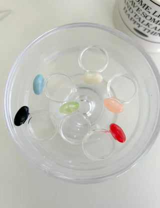 Heart Ring Balloon Transparent Acrylic Beach Look