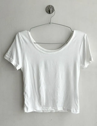 Drape Halterneck Sleeveless T-shirt Short Sleeve Set
