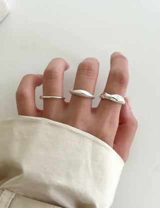 Matte Layered Rings Matte Fashion Rings