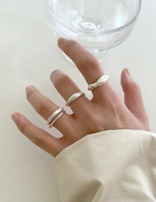 Matte Layered Rings Matte Fashion Rings
