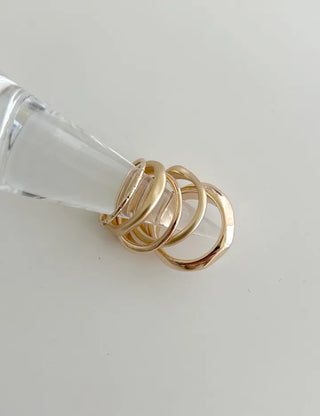 Matte Layered Rings Matte Fashion Rings