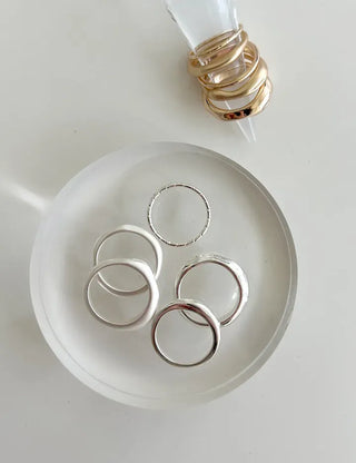 Matte Layered Rings Matte Fashion Rings