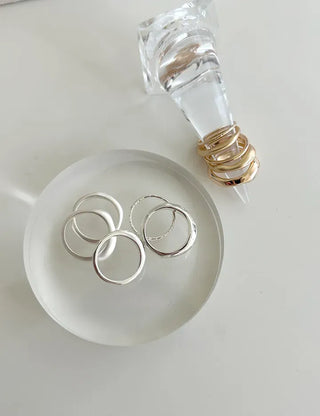 Matte Layered Rings Matte Fashion Rings