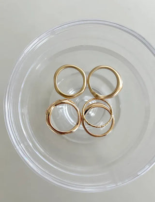 Matte Layered Rings Matte Fashion Rings