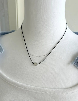 925 Silver Four-Leaf Clover String Necklace Layered Chain