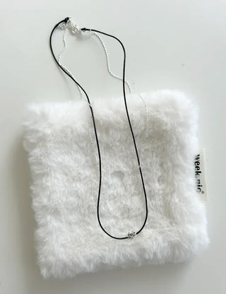 925 Silver Four-Leaf Clover String Necklace Layered Chain