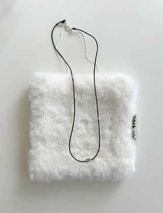 925 Silver Four-Leaf Clover String Necklace Layered Chain