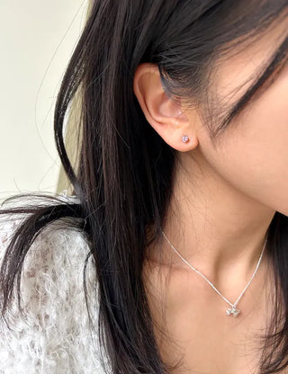 Set of 3 Surgical Steel Mini Heart Cubic Simple Earrings