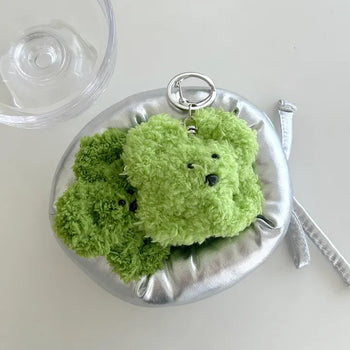 Chenille doll four-leaf clover keyring bag keyholder