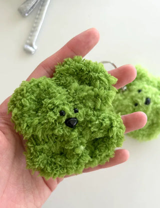 Chenille doll four-leaf clover keyring bag keyholder