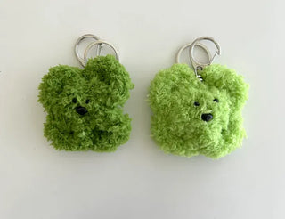 Chenille doll four-leaf clover keyring bag keyholder