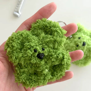 Chenille doll four-leaf clover keyring bag keyholder