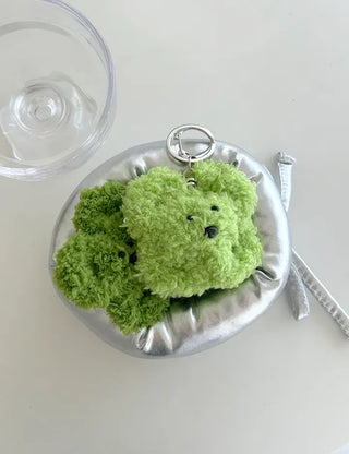 Chenille doll four-leaf clover keyring bag keyholder