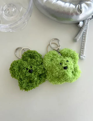 Chenille doll four-leaf clover keyring bag keyholder