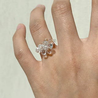 Summer Flower Ball Bead Ring Beach Look Resort Look