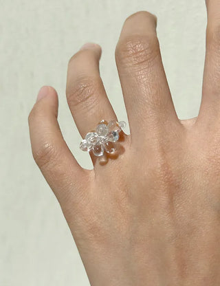 Summer Flower Ball Bead Ring Beach Look Resort Look