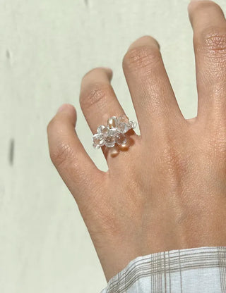 Summer Flower Ball Bead Ring Beach Look Resort Look
