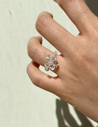 Summer Flower Ball Bead Ring Beach Look Resort Look