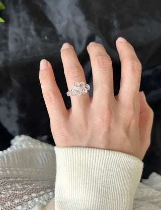 Summer Flower Ball Bead Ring Beach Look Resort Look